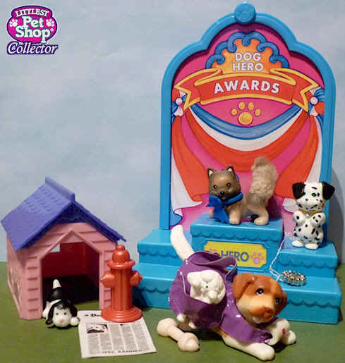 Vintage Littlest Pet Shop Dog Hero Awards Fearless Friends 